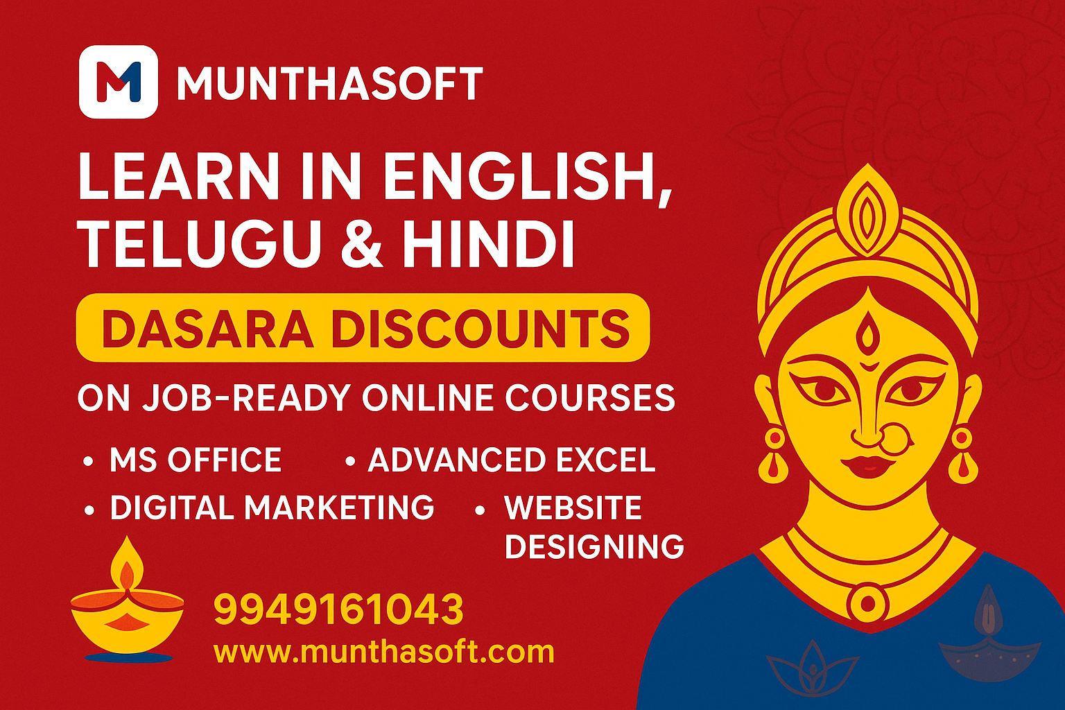 Learn in English, Telugu & Hindi – Dasara Discounts on Job-Ready Online Courses