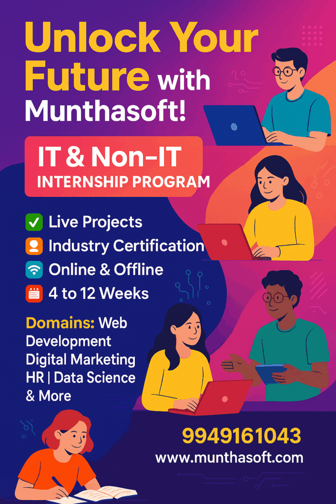 IT & Non-IT Internship Program – For Students of All Streams!