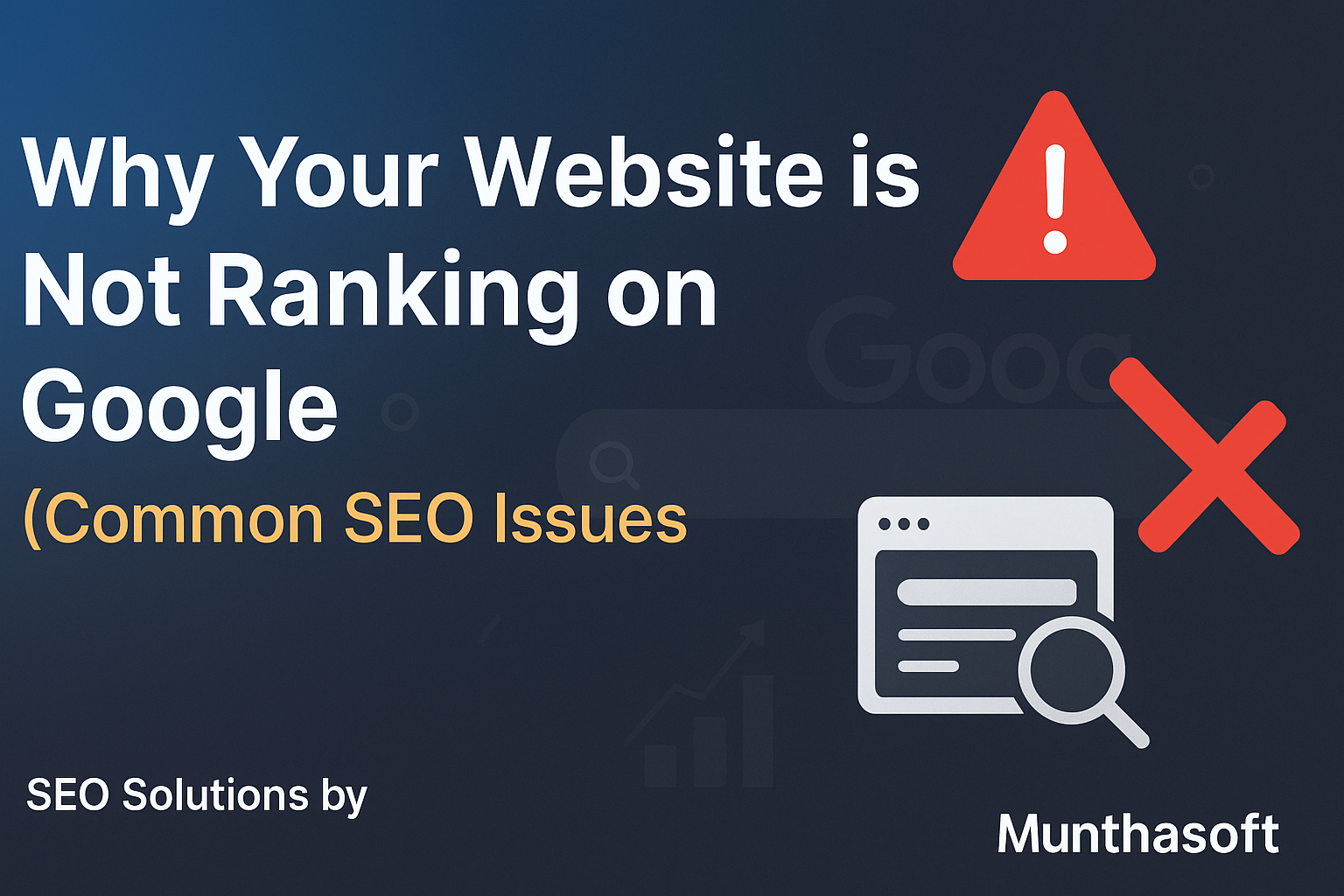 Why Your Website is Not Ranking on Google Common SEO Issues